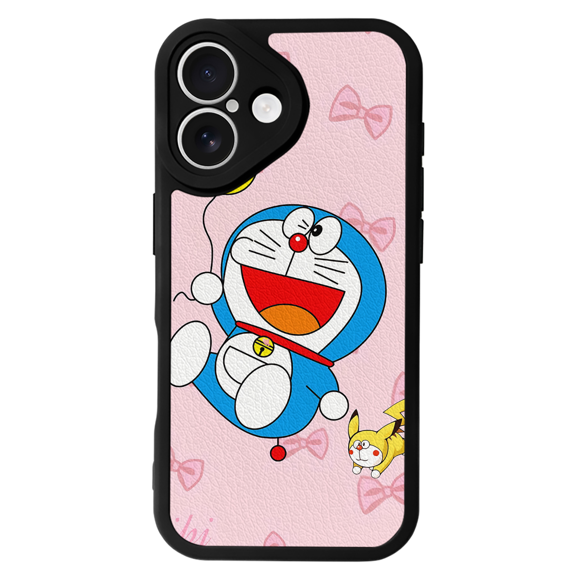 （画像用） ドラえもん Doraemon 【iPhone 16シリーズ対応】シリコンスマホケース（レザー調） 材質：シリコン